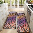 thumbnail image 4 of Kitchen Rugs Sets Of 2,Purple and Orange Of Leopard Print Anti Fatigue Kitchen Mat Rugs Non Slip Washable,Decorative Kitchen Floor Mats for Kitchen,Sink,Laundry,17"x47"+17"x47", 4 of 5