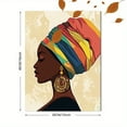 thumbnail image 3 of African Woman Portrait Decorative Painting/Canvas Art， Suitable for Living Room， Bedroom， Office， Dining Room， Study Room， Hallway， Apartment， Hotel， Cafe， Bar Decoration., 3 of 8