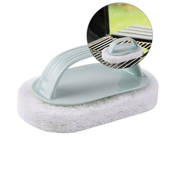 Yoloke Heavy Duty Grill Cleaning Sponge Brush - Non-Scratch, Ergonomic Handle, for BBQ Grates & Stainless Steel, Easy to Clean