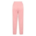thumbnail image 7 of Arlun Womens Versatile Ribbed Joggers Casual Wide Leg Stretch Casual Pants High Elastic Waist Drawstring Loose Comfy Sweatpants 2025 Simple Stylish Trousers with Pockets Pink S, 7 of 7