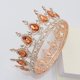 thumbnail image 4 of Nvzi Tiara de boda para novia, diadema de princesa, corona de novia, joyería para el cabello con diamantes de imitación de cristal,graduación, boda, fiesta de disfraces (P), 4 of 4