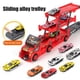 thumbnail image 4 of Mega Hauler Truck, juguetes para camiones transportadores de automóviles, juguetes para camiones transportadores de automóviles, juego de vehículos plegables de tres capas, respuesta rápida, 4 of 8