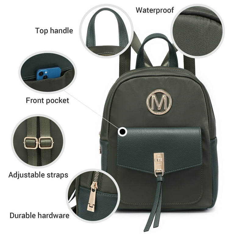 anti theft mini backpack purse MKP Women Nylon Mini Backpack Handbags Lightweight Anti-theft Travel  Waterproof Shoulder Purse