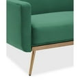 thumbnail image 6 of Accent Sofa,Modern Upholstered Sofa Couch with Golden Metal Legs and 2 Pillows,Velvet Loveseat Sofa for Living Room Office Apartment,Green, 6 of 7