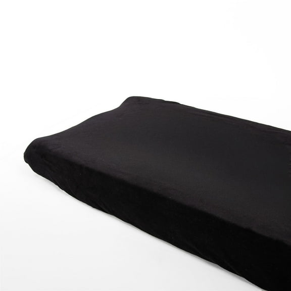 Rizzy Home  16" X 32" Black Solid Cotton Changing Pad Cover