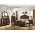 thumbnail image 5 of Queen Size Bed Unique Carving HB FB Dark Brown Wooden Bedframe Formal Bedroom Furniture, 5 of 5