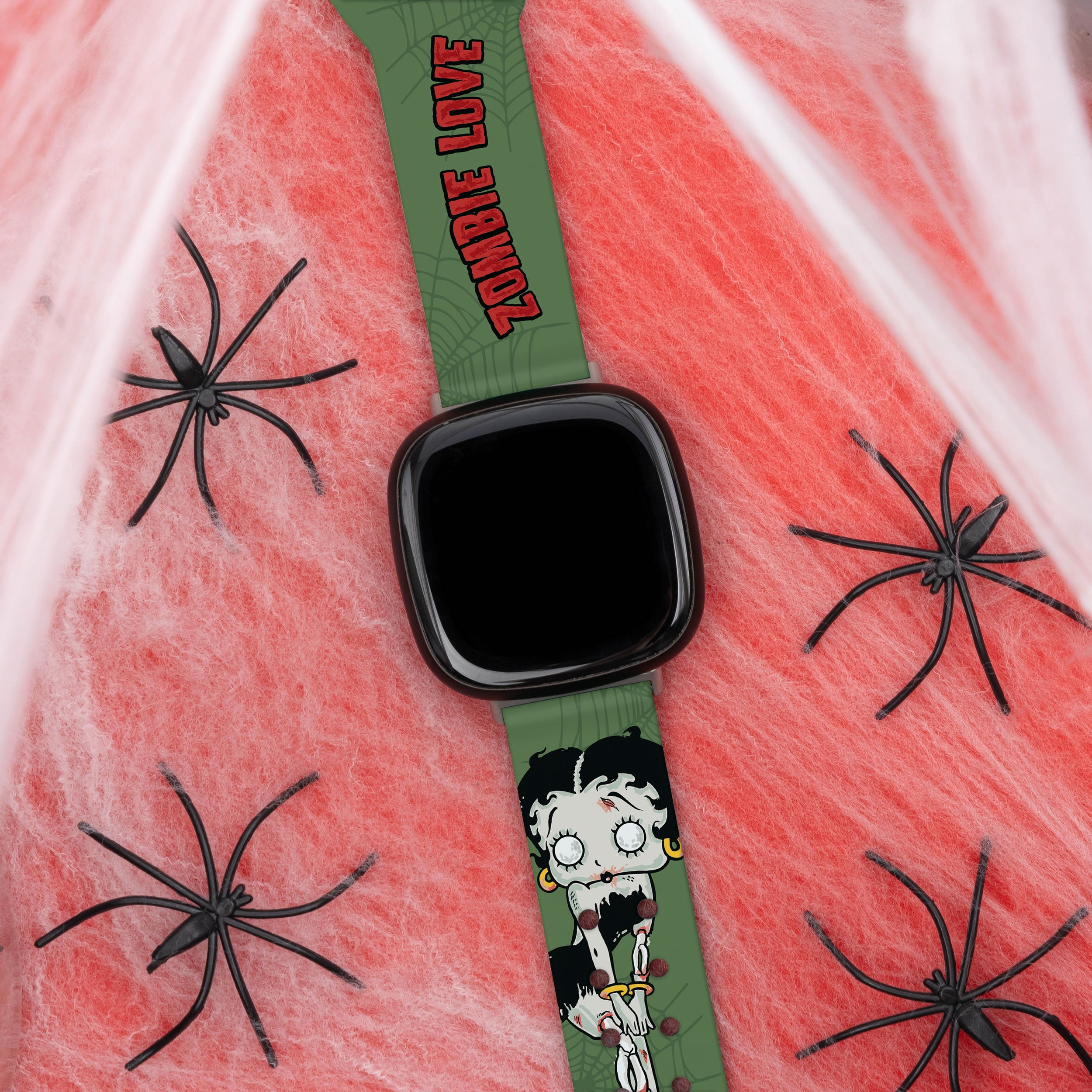 Betty Boop Zombie Love HD Watch Band Compatible with FitBit Versa 3 & Sense (20mm Short Zombie) by Affinity Bands