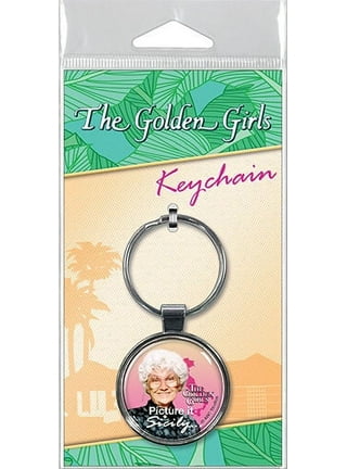 Golden Girls Rose Keychain with Hand Sanitizer Bottle Holder