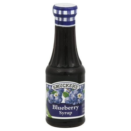 Maine Blueberry Syrup - 6 PACKS : Smucker's Real Fruit Blueberry Syrup - 12 oz