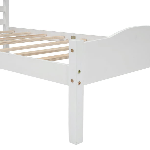 Euroco Pine Wood Storage Platform Bed, Euroco Metal Twin Size Platform Bed With Headboard And Footboard