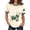Beige, variant on St Patricks Day Shirt Women Short Sleeve Shamrock Sweater Leaf Clover Dachshund Ribbed Knitted Irish Sweater T Shirts