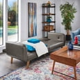 thumbnail image 3 of Weston Home Fosnavag Upholstered Convertible Split-Back Futon Sofa Bed with USB Charging Ports, Gray, 3 of 11