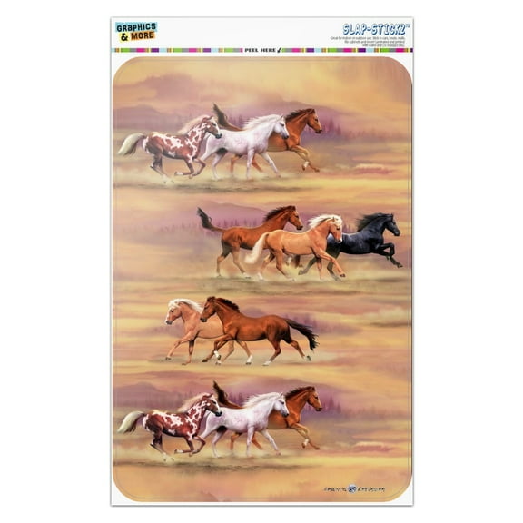 Horses Wild Running Pattern Home Business Office Sign