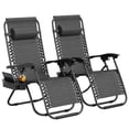 thumbnail image 4 of QinaQin Silla zero gravity para exterior con almohada y charola portavasos, reclinable y plegable, ideal para patio, playa, jardín o camping, cómoda y fácil de transportar, 4 of 7