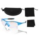 thumbnail image 1 of Ofertas únicas 1 juego de gafas de motocicleta PC TPU gafas de ciclismo lente azul claro marco azul, 1 of 6