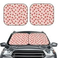 thumbnail image 6 of Lsque Strawberry Flower 2 PCS Windshield Sun Shade | CarFoldable Window Covers | Car Accessories Reflect UV for Universal Cars SUV Truck | Medium, 6 of 7