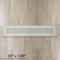 thumbnail image 3 of Washable Skid-Resistant Runner Rug, Trellis Border , Light Grey and White , 30 " x 120", 3 of 8