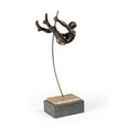thumbnail image 2 of Gild Design House Flying Vaulter I Polystone Resin Sculpture in Antique Bronze, 2 of 5