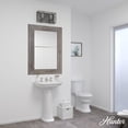 thumbnail image 3 of Hunter - Gablecrest 2-light French Oak, Medium Size Vanity Light, Dimmable, Transitional Style, for Bedrooms, Dining, Living Rooms - 19394, 3 of 8