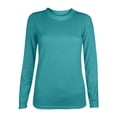thumbnail image 2 of Women's Crew Neck Long Sleeve Shirts Basic Loose Fit Layering Top Casual Solid Color Spring Trendy Blouse 2026 Dressy Lightweight Comfy Outfits Going Out Tops Ladies Fashion Trendy, 2 of 5