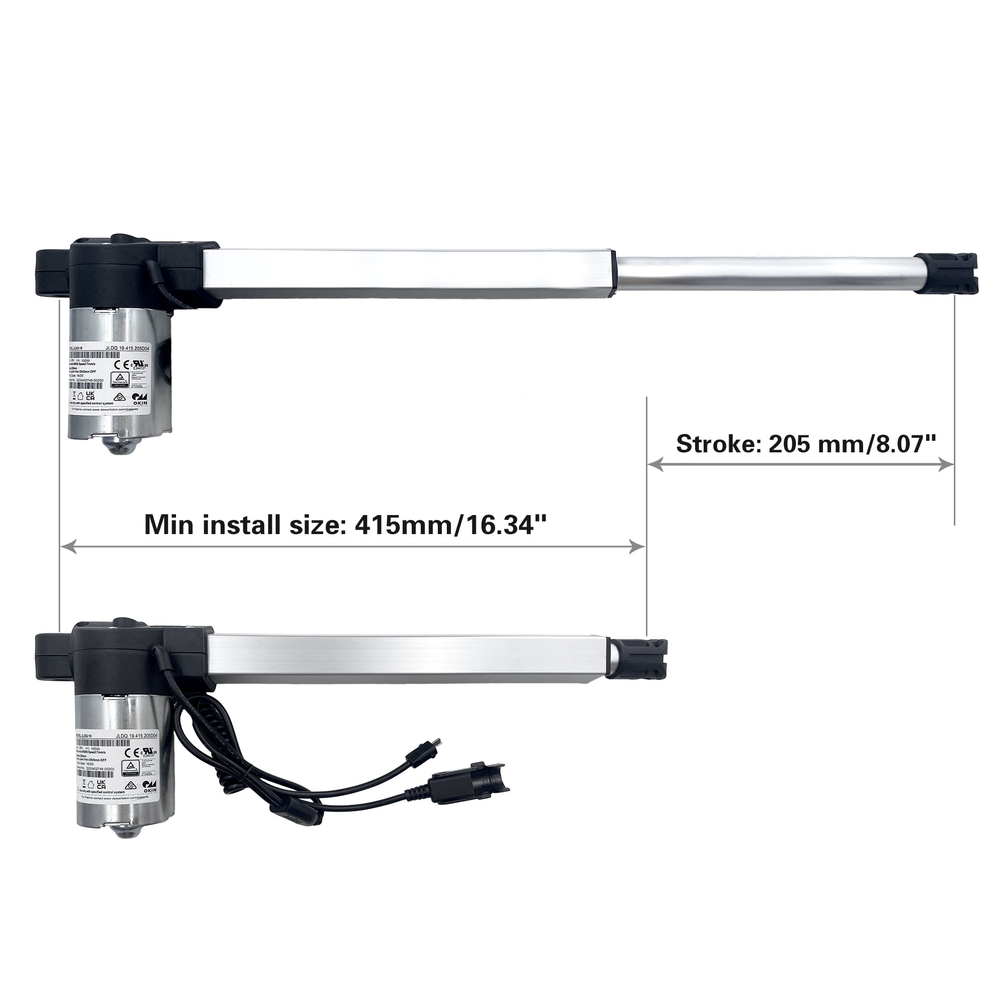 OKIN Motor Model JLDQ.19.415.205D04 Linear Actuator Replacement for Electric Sofa Lift Chairs Power Recliner
