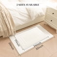 thumbnail image 4 of Yiannan 17x24 Inch Cotton Bath Rug, Soft Absorbent Non Slip Mat, Machine Washable Non Shedding, Fashionable Mat for Bathroom, Kitchen and Laundry,Ivory, 4 of 8