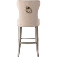 thumbnail image 4 of Costaelm Hank 29" Tufted Velvet Upholstered Counter Stool in Taupe, 4 of 6