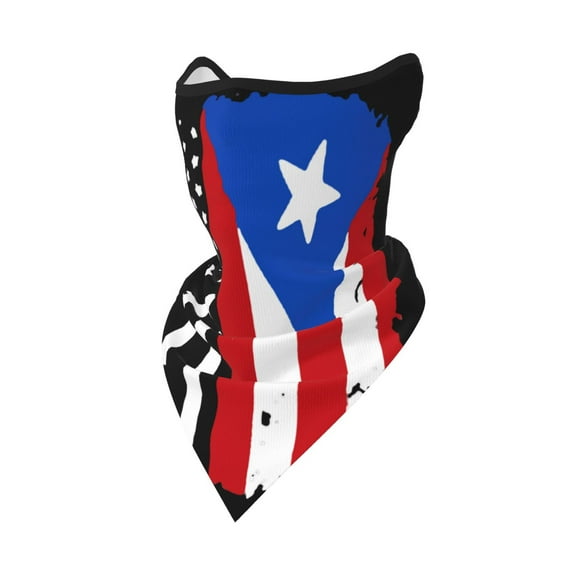 Sun Protection Face Mask Neck Gaiter Windproof Scarf America Puerto Rico Flag Sunscreen Breathable Bandana Balaclava For Sport Outdoor