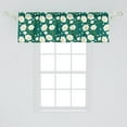thumbnail image 2 of Ambesonne Floral Valance Pack of 2, Lotus Flower Petals and Stem, 54"X18", Forest Green Multicolor, 2 of 4
