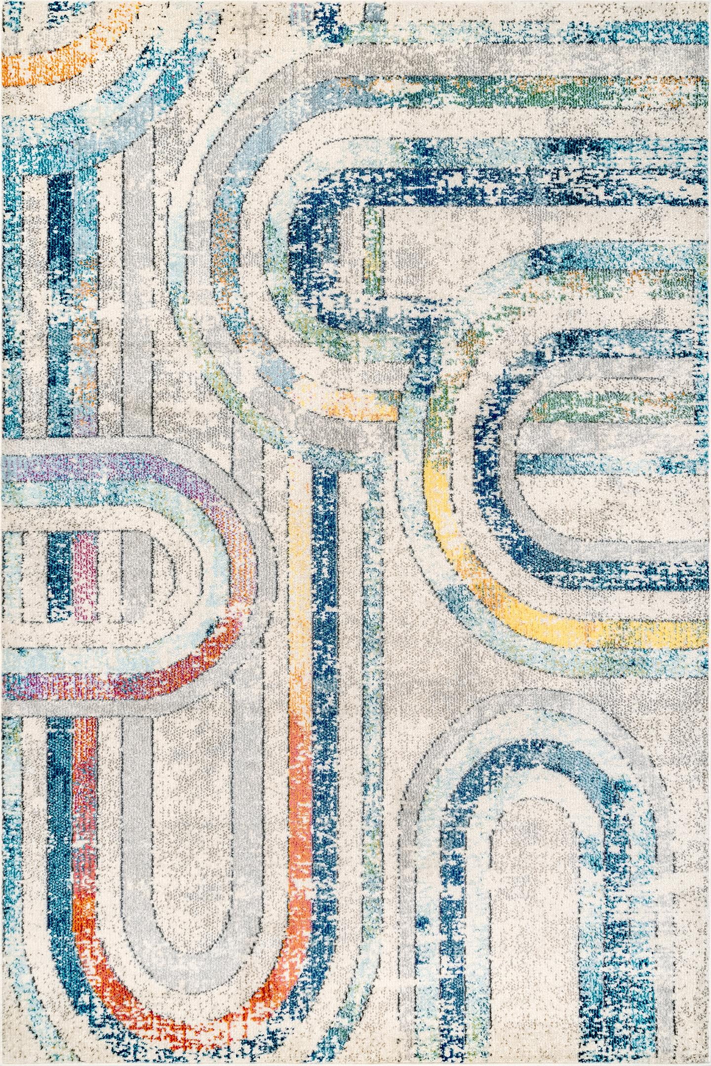 nuLOOM Livia Fading Arches Area Rug, 9' x 12', Blue