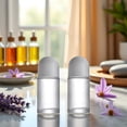 thumbnail image 3 of XIBUFE 2Pcs White 50Ml Glass Empty Roller Bottles with Plastic Roller Ball,Deodorant Roll on Containers Leak Proof Massage Ball Bottles with Cap for Essential Oil Perfume Cosmetics, 3 of 7