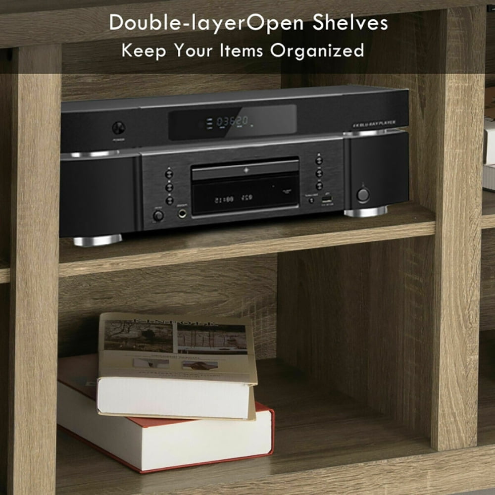Finihen TV Stand, TV Cabinet, Rustic TV Stand Entertainment Center Storage Cabinet , Media Entertainment Center with Storage, for Living Room, Bedroom, Natural