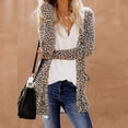thumbnail image 2 of Abrigo de bolsillo de manga larga con estampado de cárdigan para mujer de talla grande para mujer Fridja  BV0+4357, 2 of 9