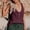 Wine, variant on Babysbule Women's Sleeveless V Neck Button Tank Top Cotton Crinkle Fabric Loose Casual Summer Blouse for Daily Wear Dating Vacation Work