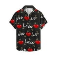thumbnail image 2 of BiZtdJrK Lightening Sales Big And Tall Shirts for Men, Fashion Love Heart Graphic Print Tshirts Dressy Short Sleeve Button Up Holiday Beach Blouse Multicolor 4XL, 2 of 6