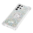 thumbnail image 4 of Funda para Samsung Galaxy S23 Ultra 5G con Brillo Líquido Flotante, Purpurina, Parachoques y Anillo Giratorio Soporte, 4 of 5
