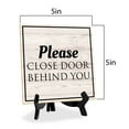 thumbnail image 6 of Please Close Door Behind You 5"x 5" Square Table Sign With Acrylic Easel | Home & Office Decor, 6 of 7