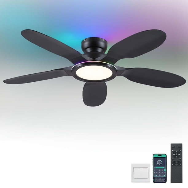 Ventilador de techo Kviflon con luces y mando a distancia 132 cm