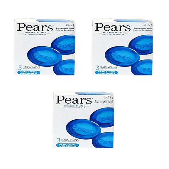 Pears Germ Shield Bar Soap 3 In 1 Pack (3*75g Approx.) (Pack of 3) 020339