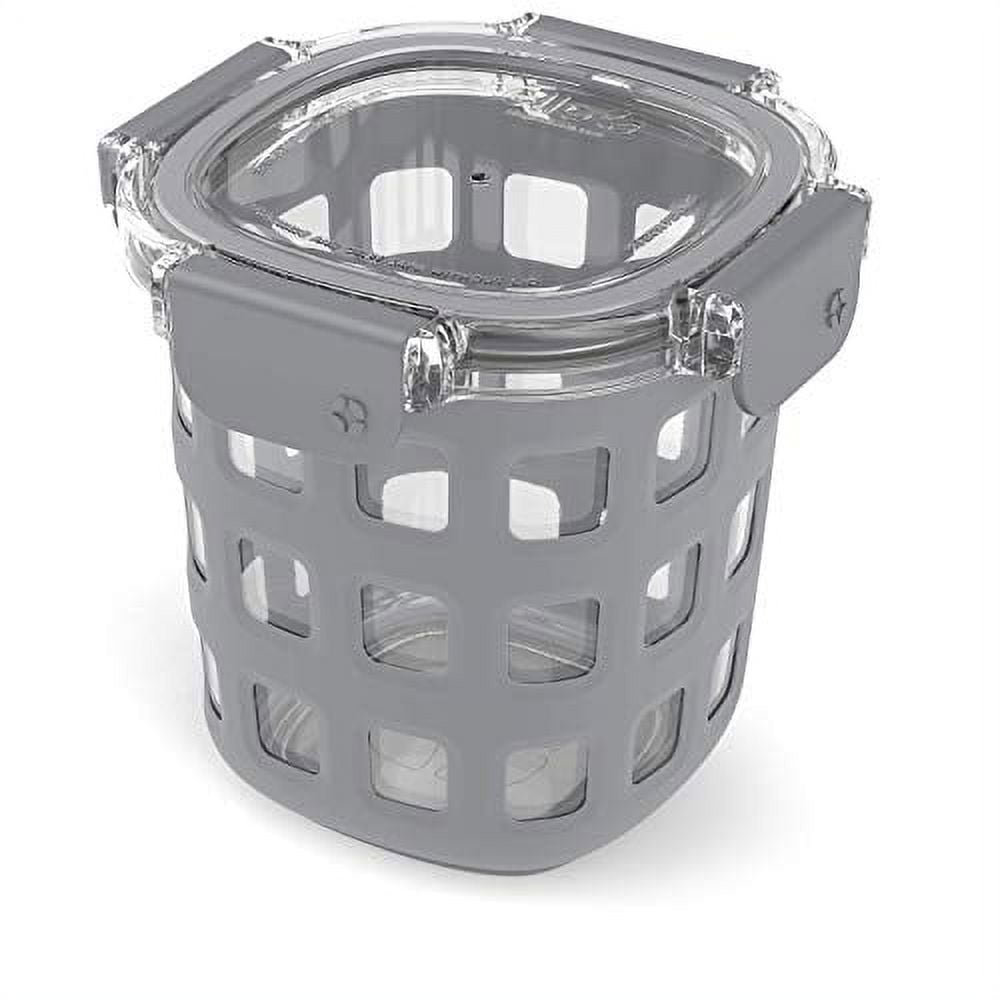 Ello Duraglass 3-Cup Round Meal Prep Food Storage Container - Grey