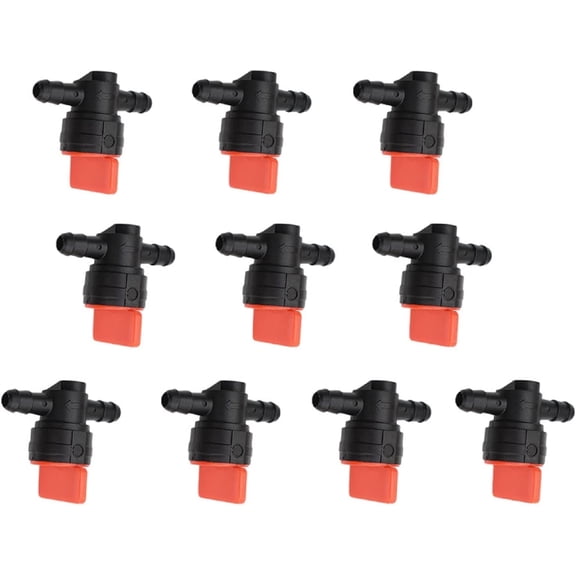 PET-U (Pack of 10) 1/4 inch Inline Fuel Shut Off Valve Cut Off Gas Valve Replacement for Briggs & Stratton 494768 5091H 5091K 697947 for Kawasaki FH381V FH430V for JD AM36141 LA115