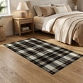 thumbnail image 2 of ODIKA 5'x7' Washable Area Rug Non-Slip, Chair-Friendly Handwoven Plaid Interlocking Checks With Striped Central Focus for Dining Room, Under Table, Home Office, 2 of 7