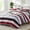 Red, variant on Flymme Striped Comforter Set Queen Size 7 Piece Bed in a Bag Red Black Patchwork Striped Comforter and Sheet Set Soft Microfiber Complete Bedding Set