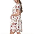 thumbnail image 2 of Vsdgher Différentes Viandes pour Femmes Été 2025 Décontracté Robes Midi Maxi Légères Manches Courtes Col Rond Robe de Plage, 2 of 6