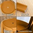 thumbnail image 4 of Heavy-Duty Stackable Plastic Stool - Ergonomic Design for Indoor/Outdoor Use (46x30cm, Orange), 4 of 9
