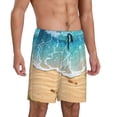 thumbnail image 2 of Fotbe Tropical Beach With Starfish Pantalones Cortos de Pijama para Hombre, Ropa de Dormir, Pantalones de Pijama Cortos para Hombre-XX-Large, 2 of 6