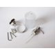 thumbnail image 3 of Liquid Soap Dispenser And Stand, Frosted Glass, Wall Mounted, Stainless Steel Polished Fin, 3 of 3