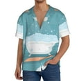 thumbnail image 3 of Daiia Bathtub with Soap Bubbles Men's Linen Shirts Short Sleeve Casual Shirts Button Down Shirt for Men Beach Summer Wedding Shirt-X-Large, 3 of 7