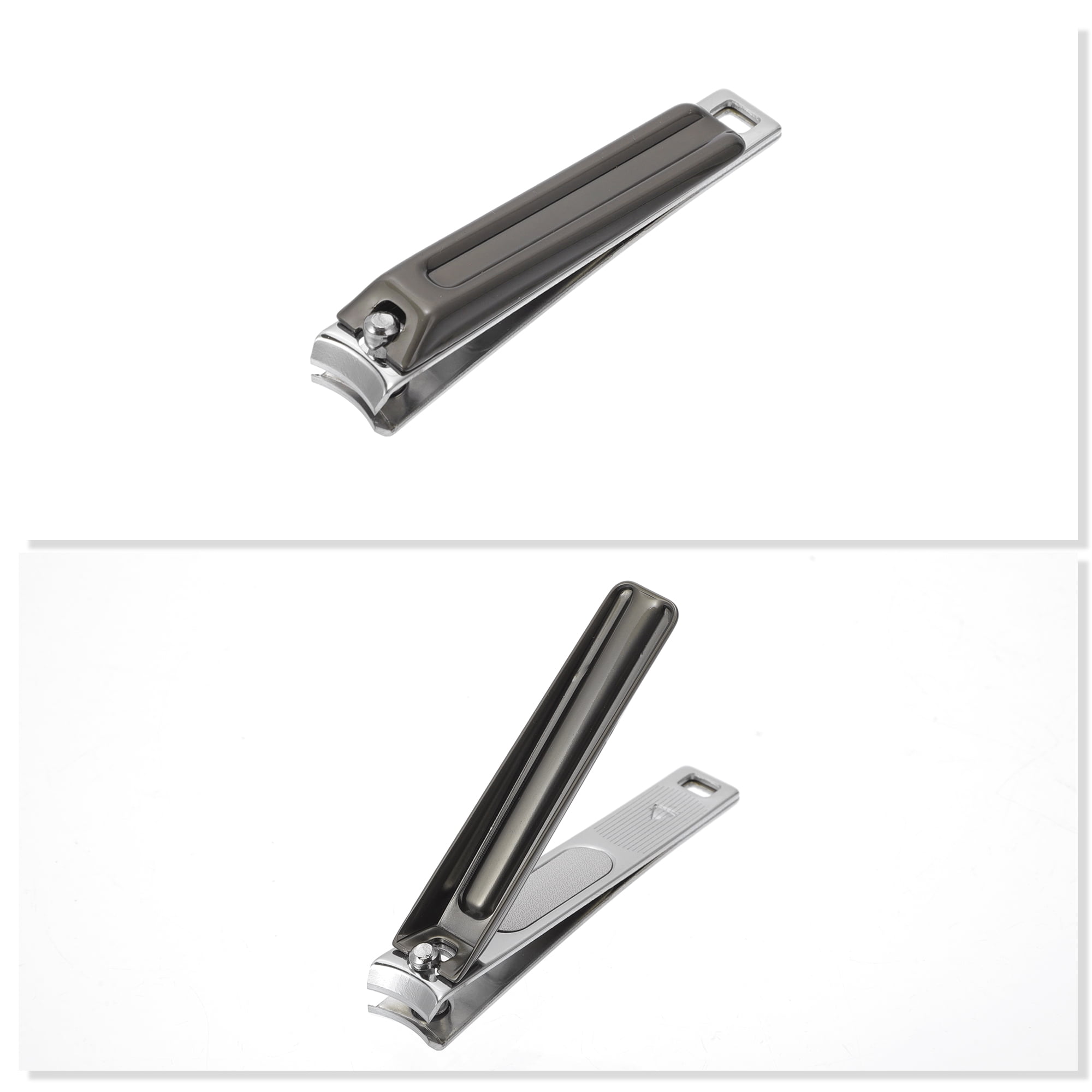 Unique Bargains Durable Vertical Pattern Nail Clippers 1 Pc Titanium Tone