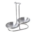 thumbnail image 1 of facefd Cuisine Cuillère Verticale Crépine Stand de Repos en Acier Inoxydable Double Louche Cuillère Porte Rack, 1 of 8